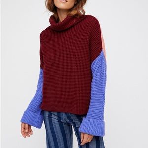Free People Park City Pullover (tri color)